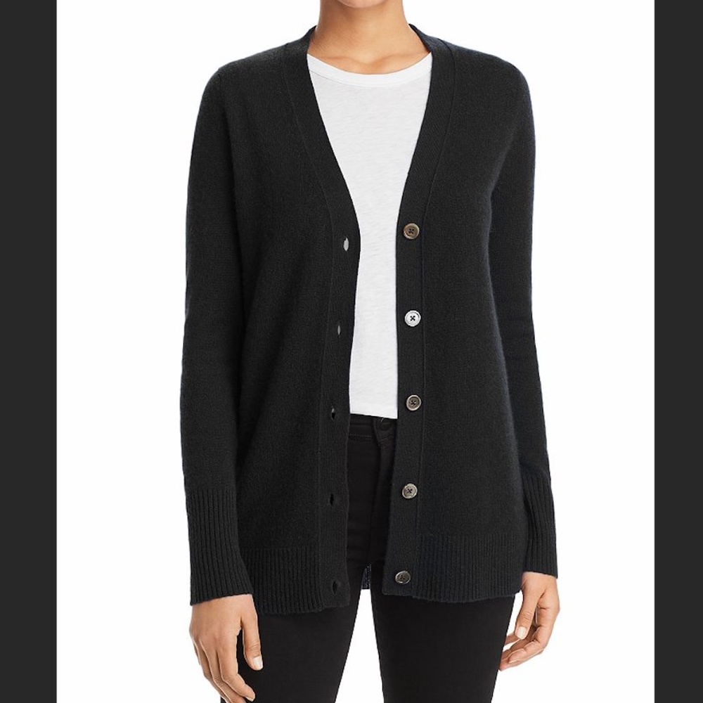 C by Bloomingdale's Cashmere Grandfather Cardigan SMALL MEDIUM XL
